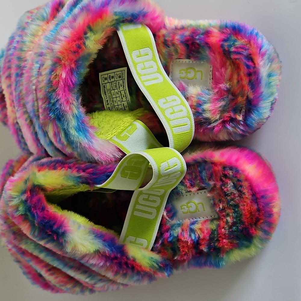 Ugg Fluff Yeah Multicolored Slingback Sandal Slip… - image 6